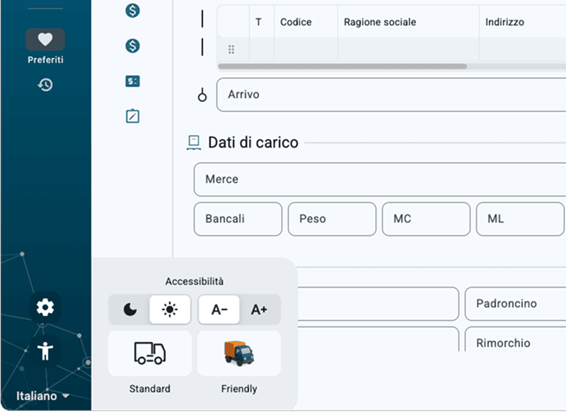 Foto interfaccia del software